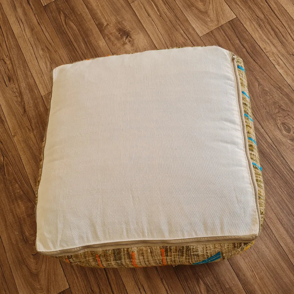 Moroccan Pouf – Multicolor with Amazigh Motifs