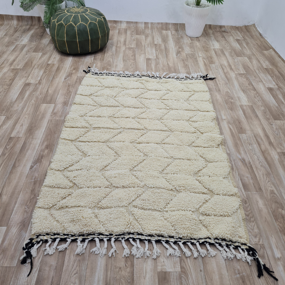 Chevron Moroccan Beni Ourain Rug – Handmade Moroccan Wool Carpet – Custom Size - Berber Handcrafts