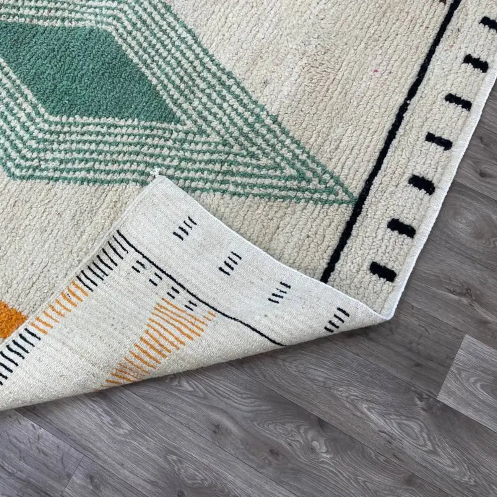 Geometric Beni Ouarain Rug – Moroccan Diamond Wool Carpet – Custom Size - Berber Handcrafts