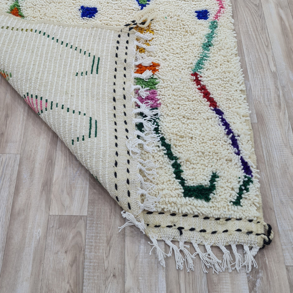 Colorful Azilal Rug – Handwoven Moroccan Wool Carpet – Custom Size - Berber Handcrafts