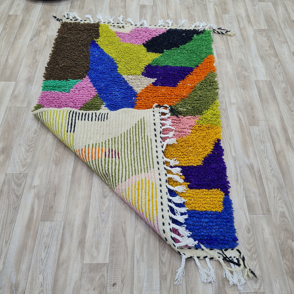 Moroccan Handmade Carpet – Abstract Patchwork – Custom Size - Berber Handcrafts