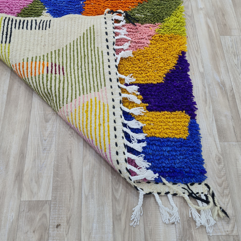 Moroccan Handmade Carpet – Abstract Patchwork – Custom Size - Berber Handcrafts