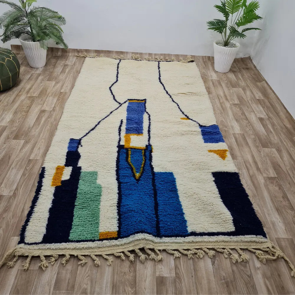 Abstract Moroccan Wool Rug – Modern Berber Art Carpet– Custom Size - Berber Handcrafts