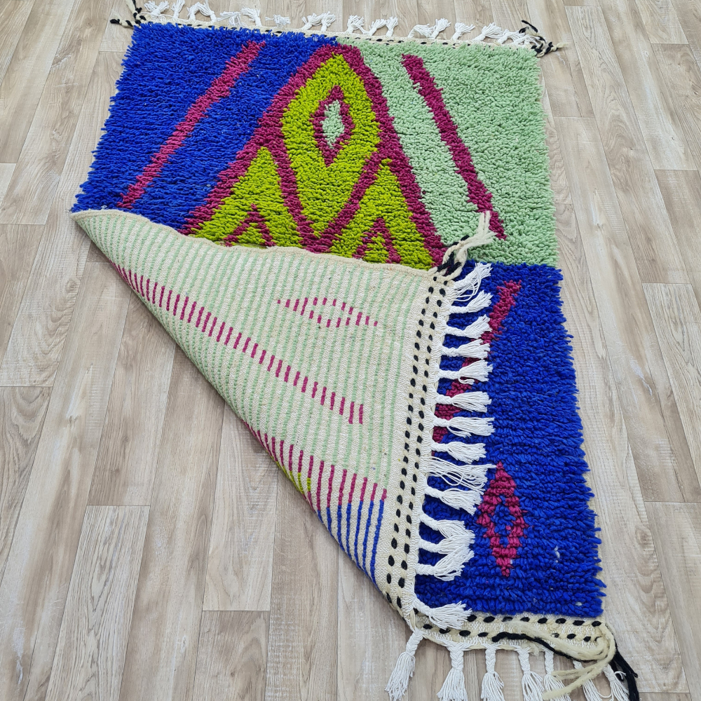 Handmade Moroccan Diamond Carpet – Boho Wool Design – Custom Size - Berber Handcrafts