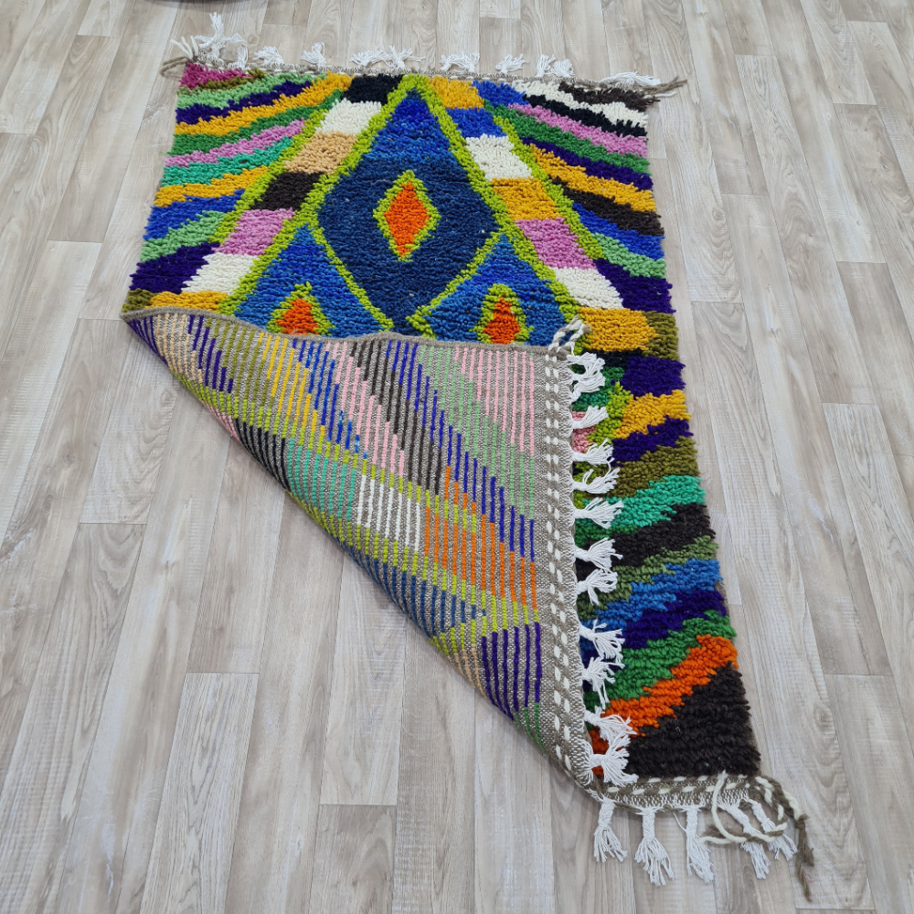 Handmade Moroccan Diamond Carpet – Boho Wool Design – Custom Size2 - Berber Handcrafts
