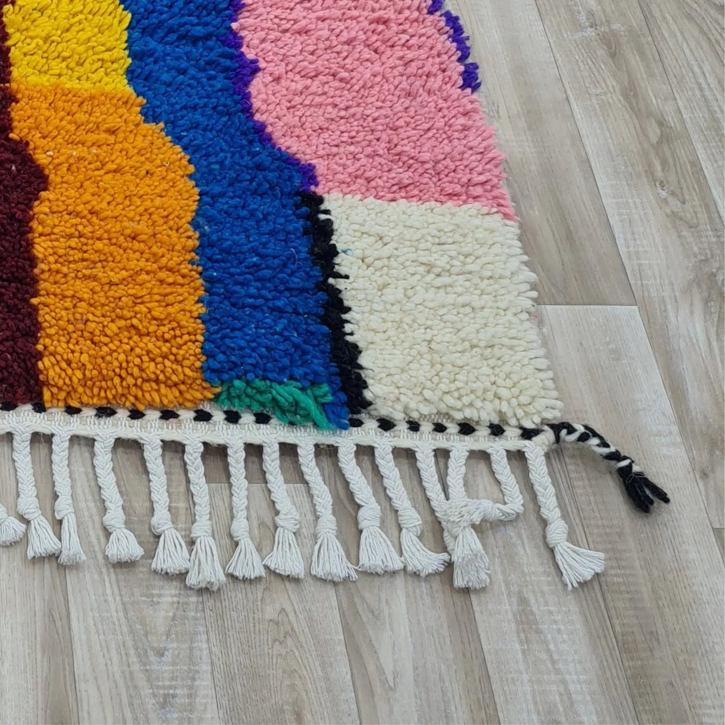 Vibrant Colorful Moroccan Runner Azilal Rug – Custom Size - Berber Handcrafts
