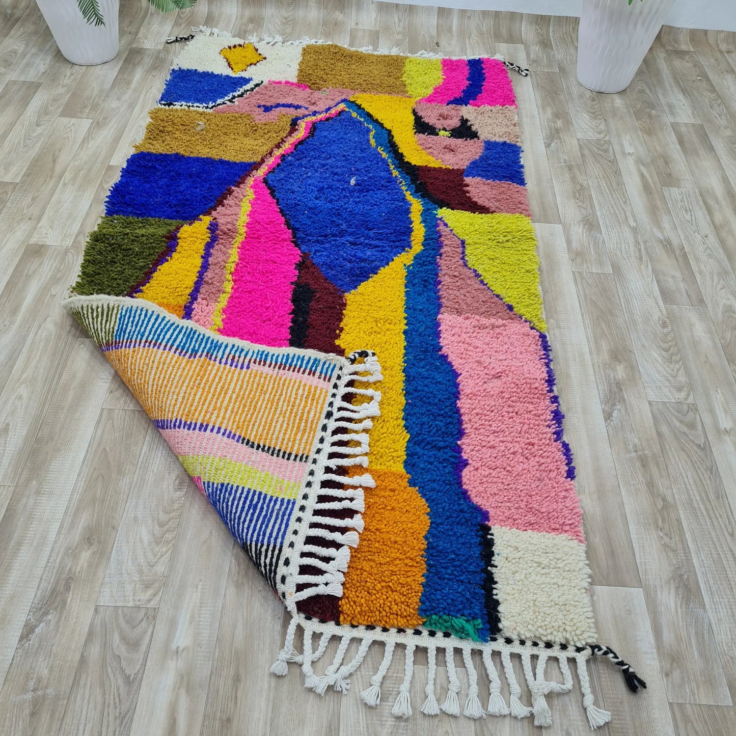 Vibrant Colorful Moroccan Runner Azilal Rug – Custom Size - Berber Handcrafts