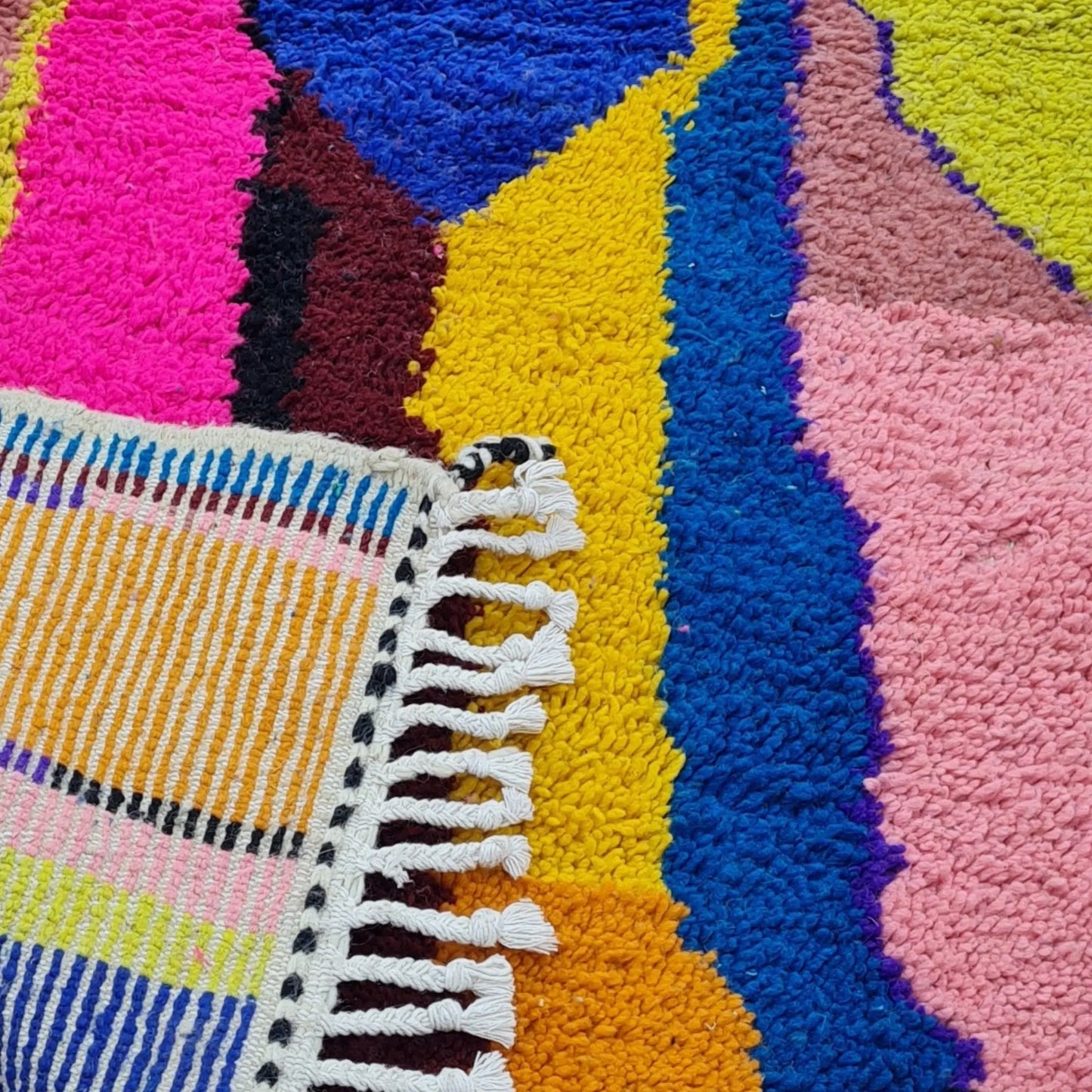 Vibrant Colorful Moroccan Runner Azilal Rug – Custom Size - Berber Handcrafts