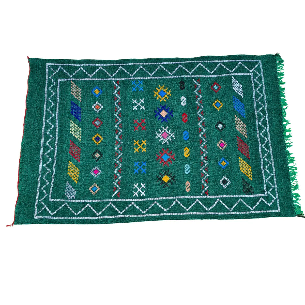 green Moroccan Berber kilim rug (3)
