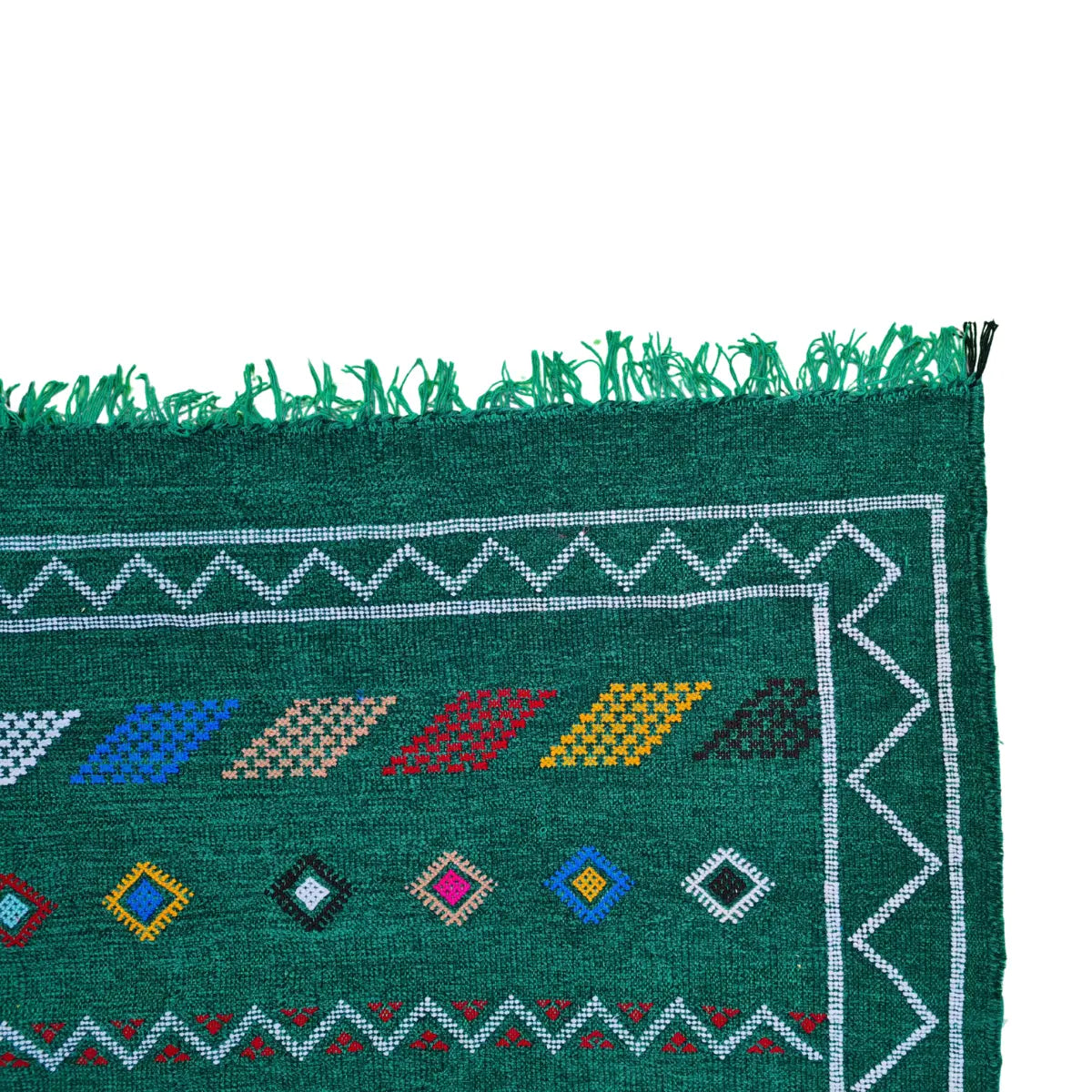green Moroccan Berber kilim rug (6)