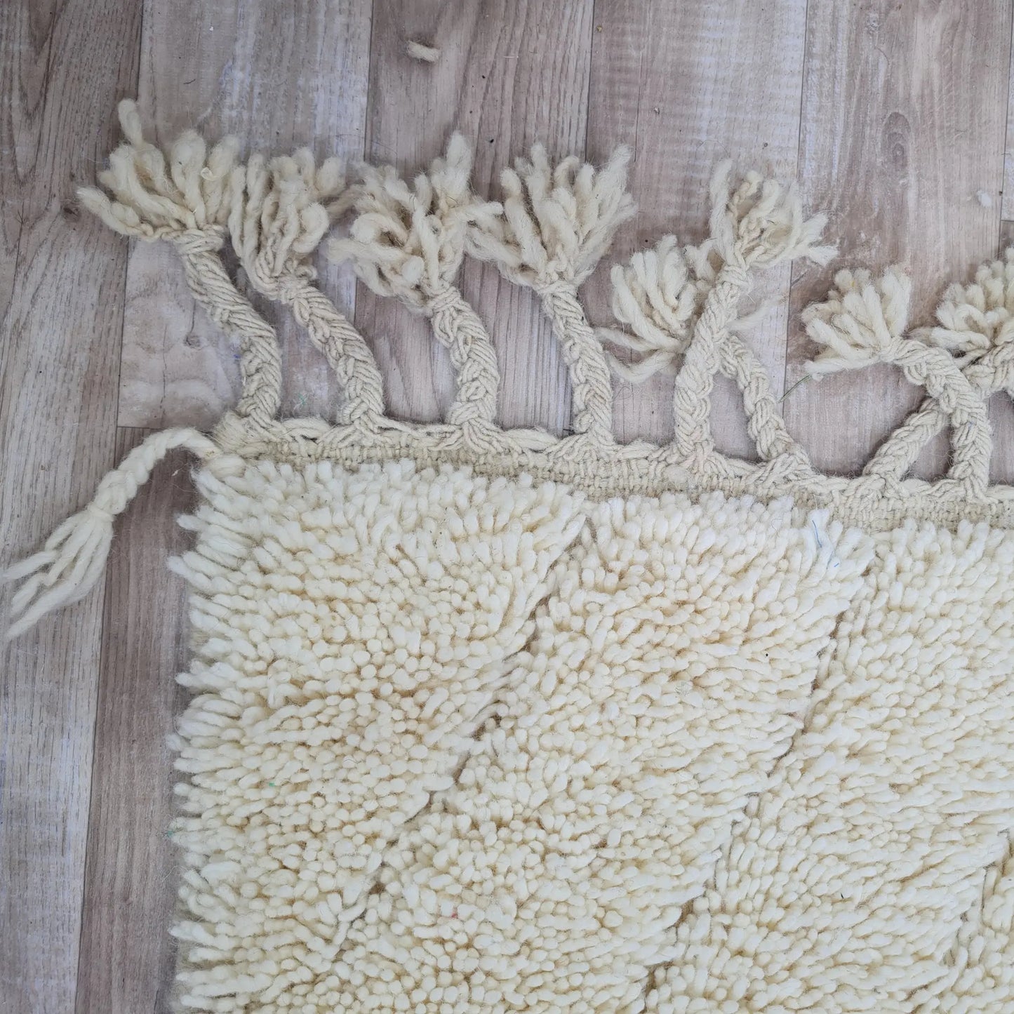 Soft Cream Moroccan Rug- Custom Size - Berber Handcrafts