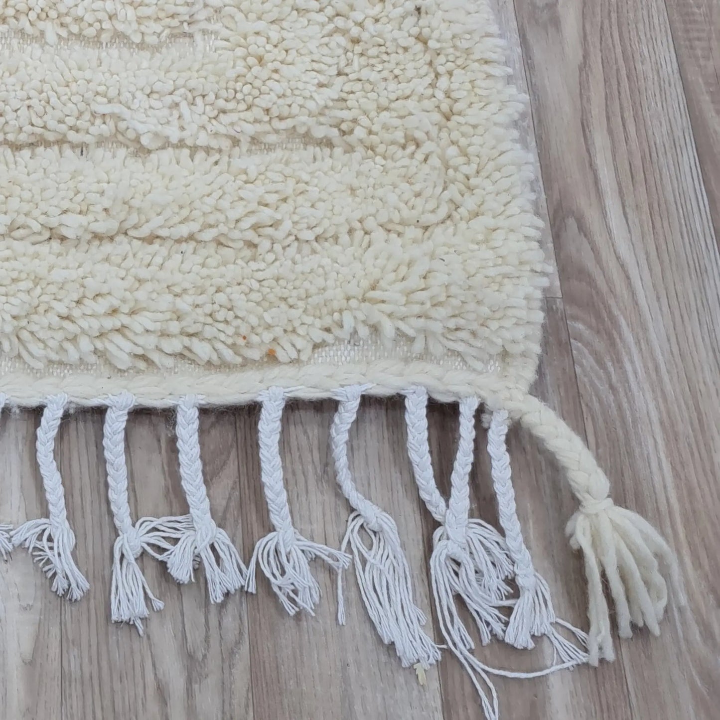 Handmade Beni Ourain Moroccan Rug - Authentic White Berber Wool Carpet – Custom Size - Berber Handcrafts