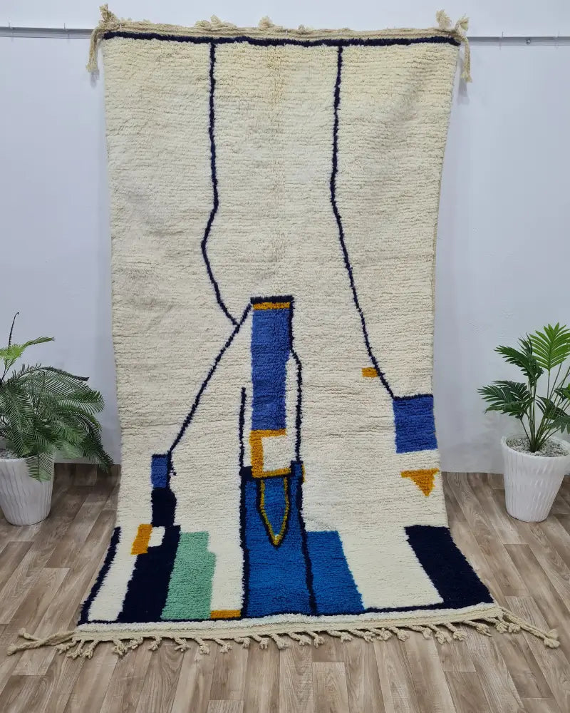 Abstract Moroccan Wool Rug – Modern Berber Art Carpet– Custom Size - Berber Handcrafts