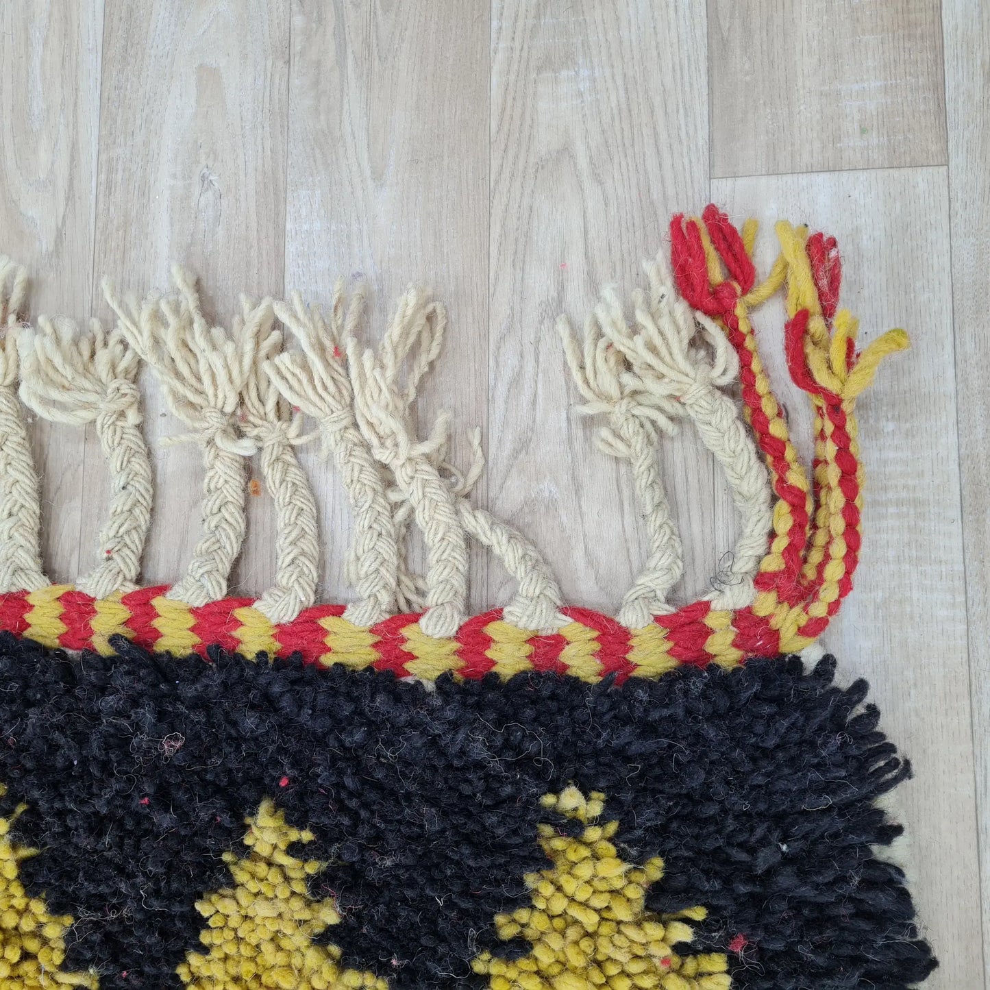 Bold Red & Yellow Moroccan Rug – Handwoven Berber Design with Geometric Patterns – Custom Size - Berber Handcrafts