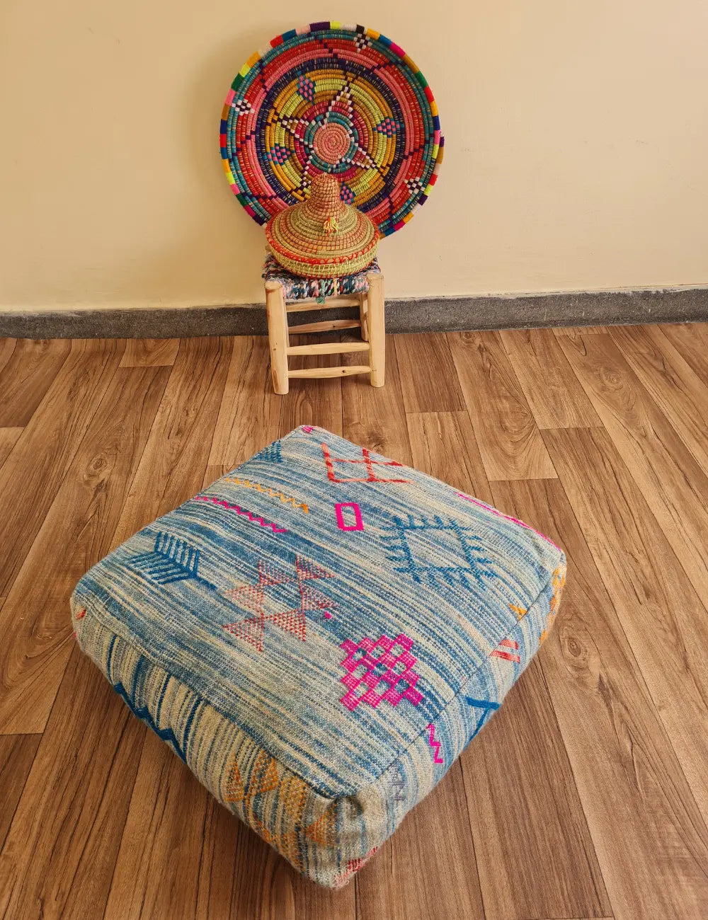 Boho Moroccan Floor Cushion – Soft & Stylish Seating - Berber Handcrafts