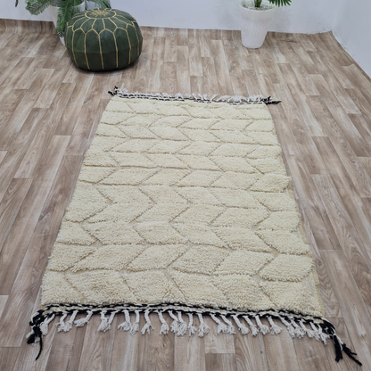 Chevron Moroccan Beni Ourain Rug – Handmade Moroccan Wool Carpet – Custom Size - Berber Handcrafts