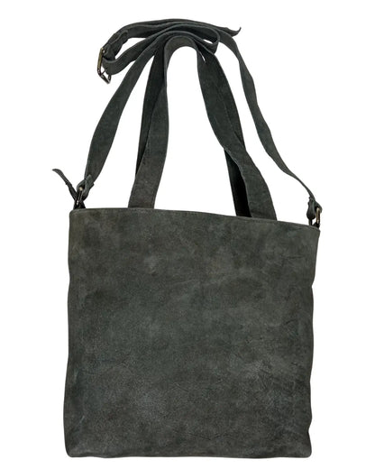 Black Suede Kilim Tote Bag, Handmade Artisan Shoulder Purse- Genuine Leather