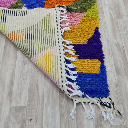 Moroccan Handmade Carpet – Abstract Patchwork – Custom Size - Berber Handcrafts