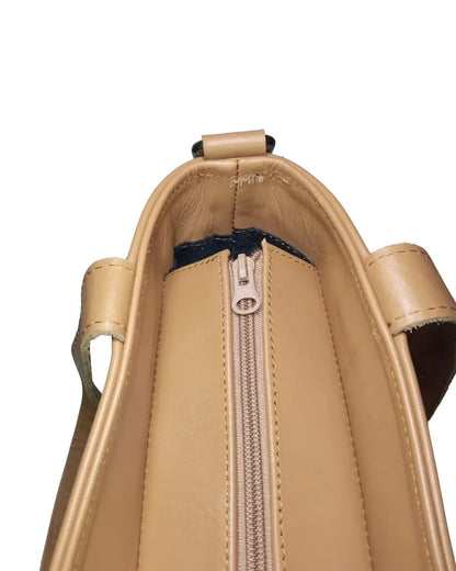 Caramel Leather Bag, Tan Leather Bag, Convertible Tote, Crossbody Tote, Kilim Bag, One of a Kind Purse, Artisan Made, Statement Bag, Brown Leather Tote, Camel Color Bag, Zipper Tote
