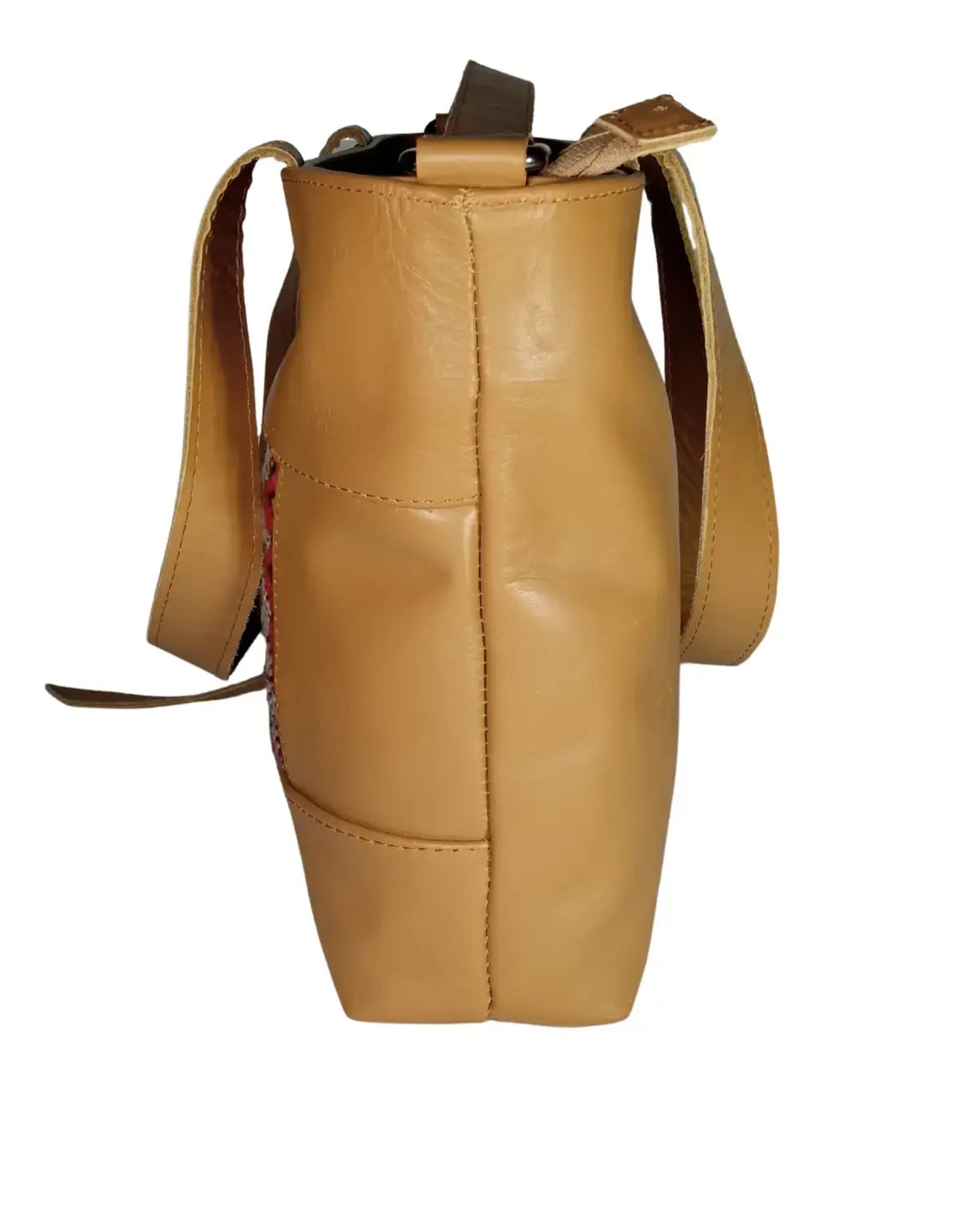 Caramel Leather Bag, Tan Leather Bag, Convertible Tote, Crossbody Tote, Kilim Bag, One of a Kind Purse, Artisan Made, Statement Bag, Brown Leather Tote, Camel Color Bag, Zipper Tote