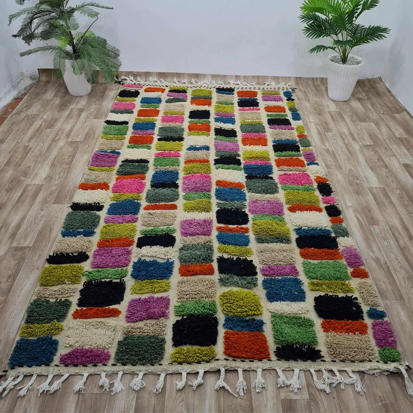 Colorful Handmade Moroccan Berber Rug  – Custom Size - Berber Handcrafts