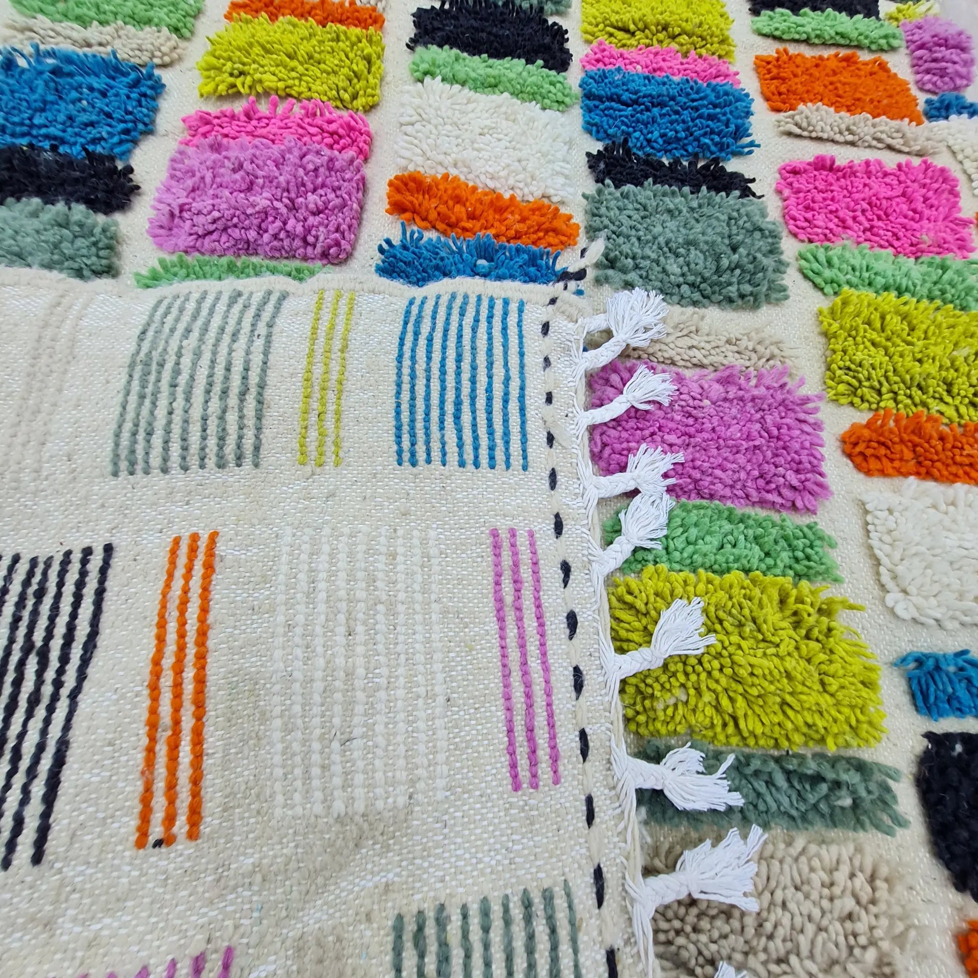Colorful Handmade Moroccan Berber Rug  – Custom Size - Berber Handcrafts