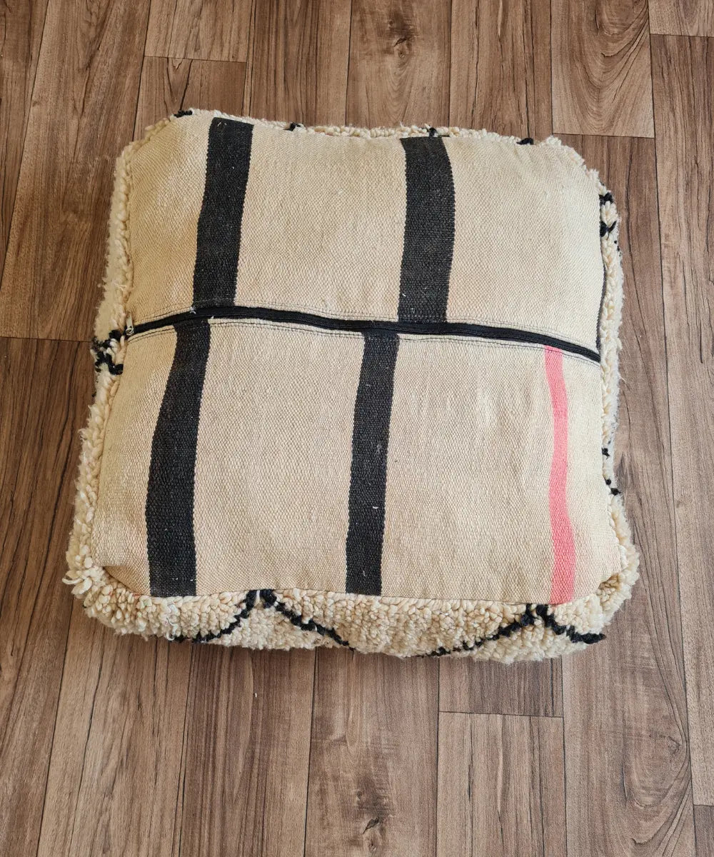Handmade Moroccan Beni Ourain Pouf