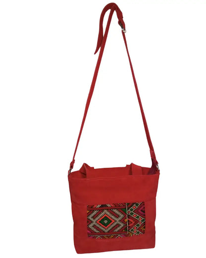 Red Suede Bag, Convertible Tote, Crossbody Tote, Red Leather Tote, Kilim Bag, One of a Kind Purse, Artisan Made, Statement Bag, Bold Red Purse, Zipper Tote, Genuine Suede, Boho Chic, Ethnic Handbag, Shoulder Bag, Sustainable Fashion, Eco-Friendly, Unique Gift for Her, Fiery Red, Crimson Bag, Travel Tote, Work Tote, One of One.
