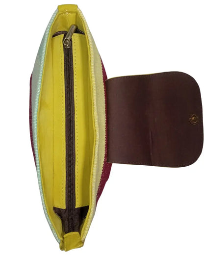 Striped Crossbody Bag, One of a Kind Purse, Coastal Style, Preppy Boho, Woven Wool Bag, Leather Flap Purse, Blue and White Stripe, Burgundy Bag, Summer Purse, Beach Bag, Lightweight Bag