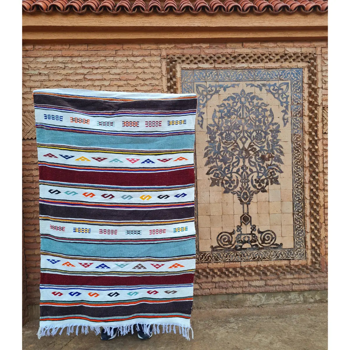 Tapis Berbère Kilim Multicolore
