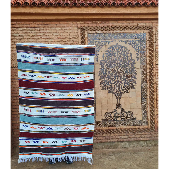 Tapis Berbère Kilim Multicolore
