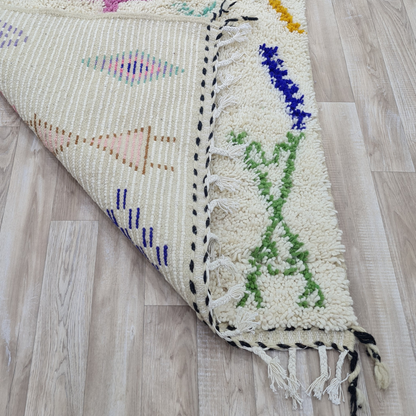 Tribal Azilal Moroccan Rug – Handwoven Wool Carpet with Berber Symbols – Custom Size - Berber Handcrafts