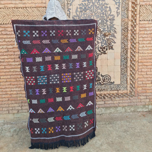 brown moroccan rug