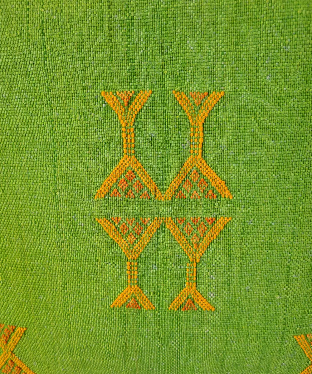 green Cactus Silk Pillow