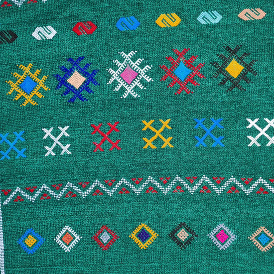 green Moroccan Berber kilim rug (4)