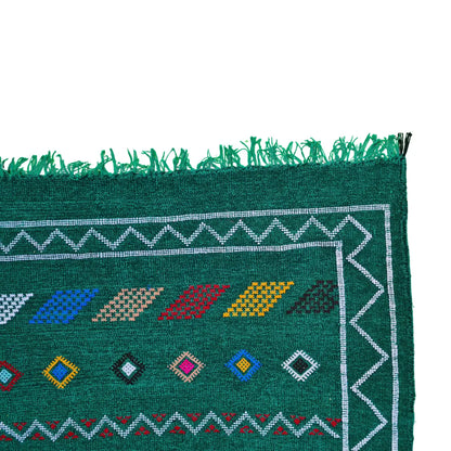 green Moroccan Berber kilim rug (6)