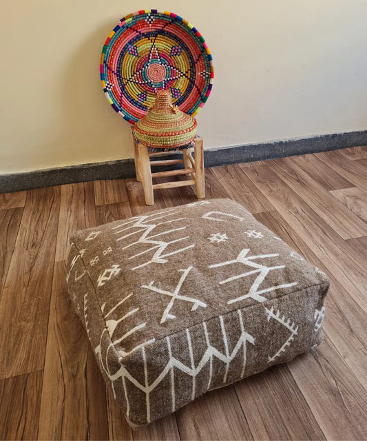 handmade Moroccan pouf