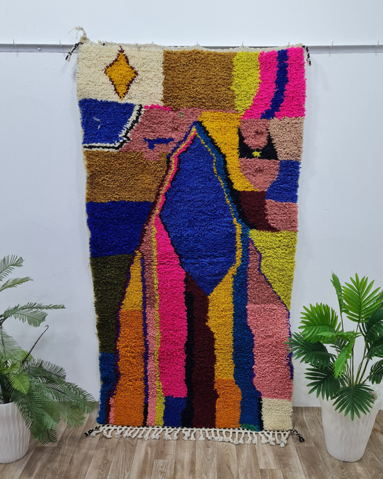 Vibrant Colorful Moroccan Runner Azilal Rug – Custom Size - Berber Handcrafts