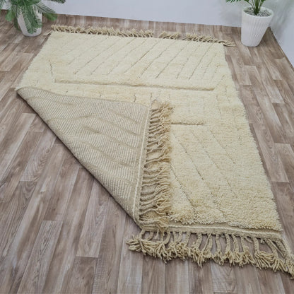 Soft Cream Moroccan Rug- Custom Size - Berber Handcrafts