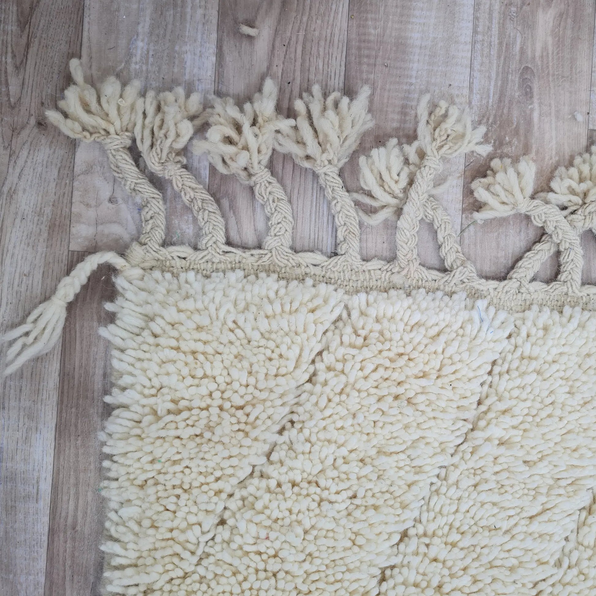 Soft Cream Moroccan Rug- Custom Size - Berber Handcrafts