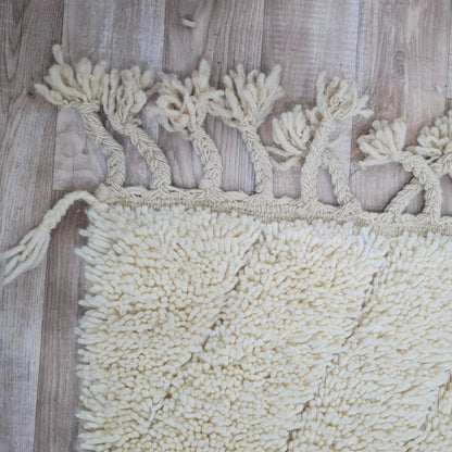 Soft Cream Moroccan Rug- Custom Size - Berber Handcrafts