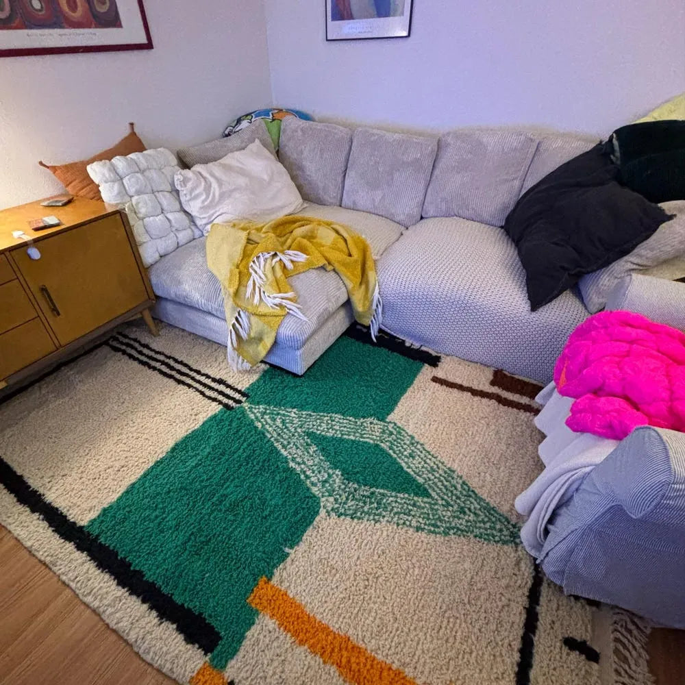 Colorful Handmade Moroccan Berber Rug  – Custom Size - Berber Handcrafts
