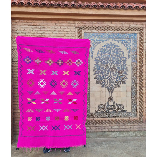 pink Moroccan Berber kilim rug (2)