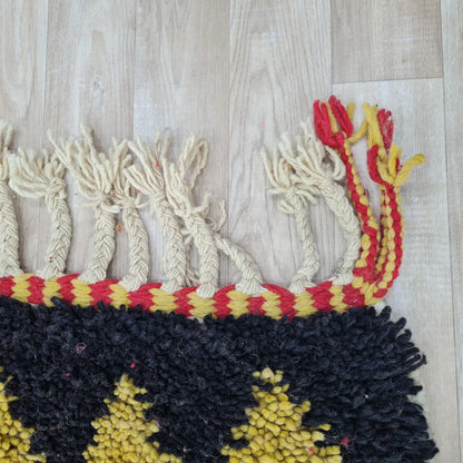 Bold Red & Yellow Moroccan Rug – Handwoven Berber Design with Geometric Patterns – Custom Size - Berber Handcrafts